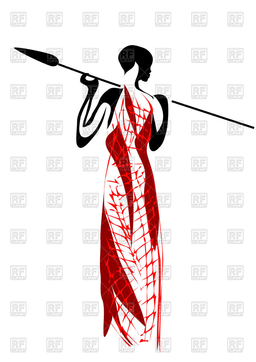 849x1200 Masai Man Silhouette Royalty Free Vector Clip Art Image