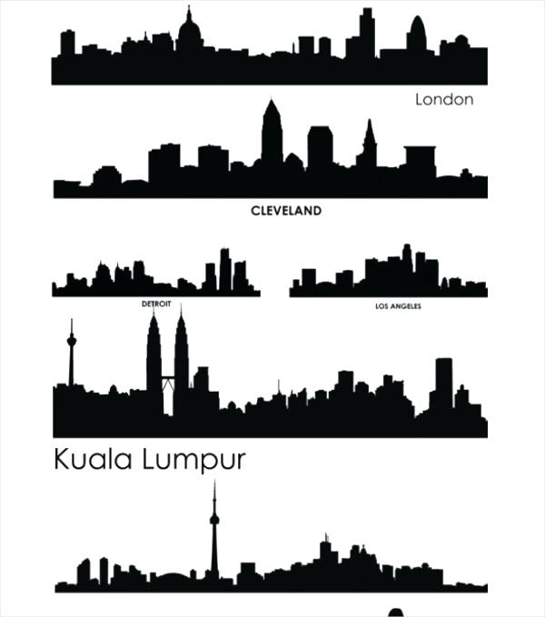 600x679 Landscape Silhouette Meadow Silhouette Set Landscapes Nature