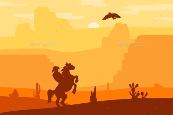 590x393 Wild West Landscape By Barsrsindshop Graphicriver