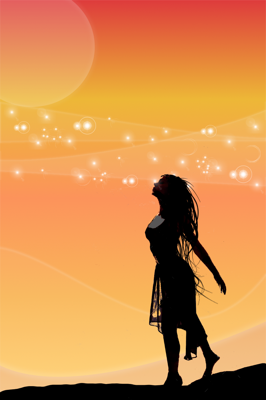 866x1300 Woman Silhouette Digital Art Manipulation By Benjimacy