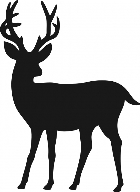 468x640 Deer Silhouette Laser Cut Appliques