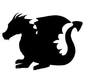 300x293 Dragon Laser Cut Out Silhouette Wall Decor Metal Sign 13.5x19 Ebay