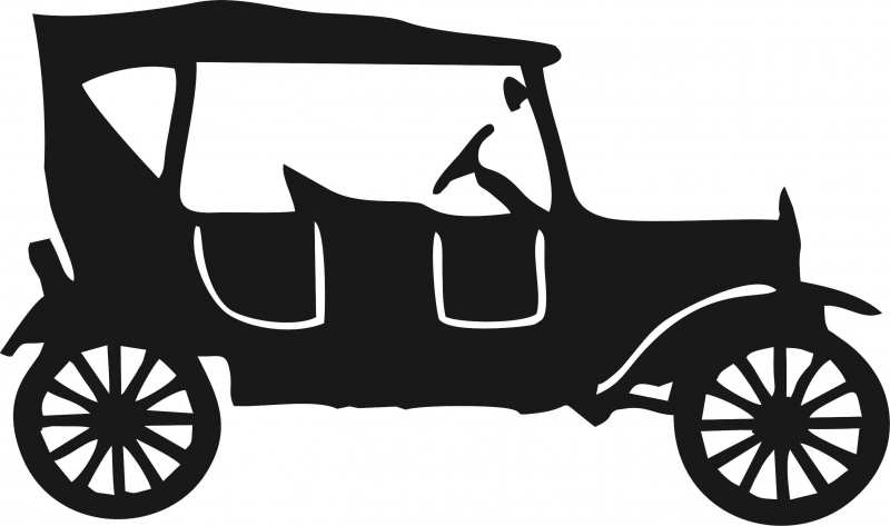 800x473 Antique Vintage Model T Silhouette Laser Cut Appliques