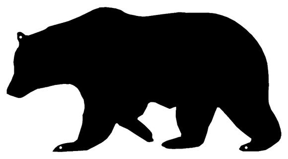 580x320 Bear Laser Cut Out Wall Silhouette Metal Sign 7.5x14 Hang