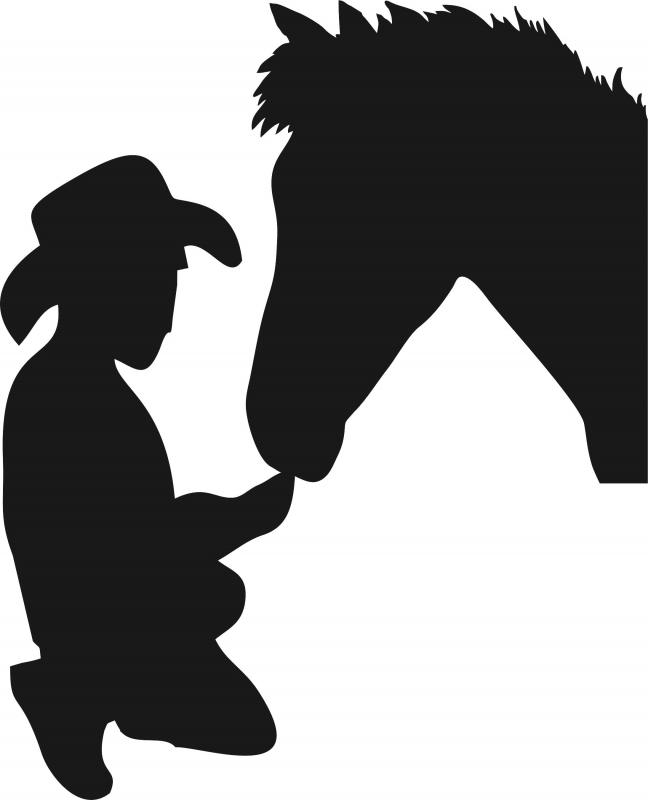 648x800 Cody Feeding Horse Silhouette Laser Cut Appliques