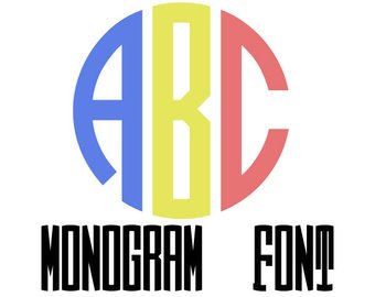 340x270 Sale!! Diamond Monogram Font Svg Cricut, Png, Dxf Files