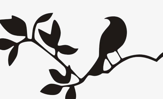 525x320 Hand Painted Leaves Silhouette, Leaf, Hand Painted, Plant Png