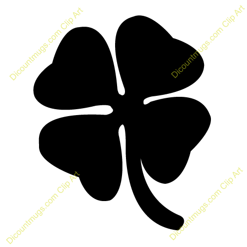 500x500 Clover Clipart Silhouette
