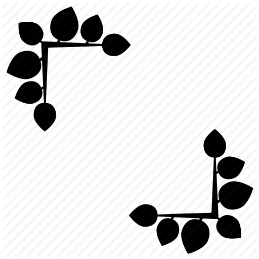 512x512 Frame, Leaf, Leaves, Nature, Plants, Silhouette, Wreath Icon