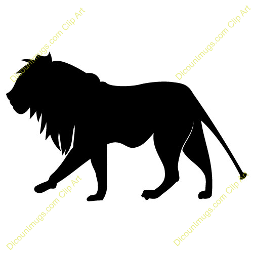 500x500 Lion Clipart Black