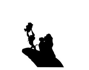 340x270 Lion King Silhouette Wall Decal