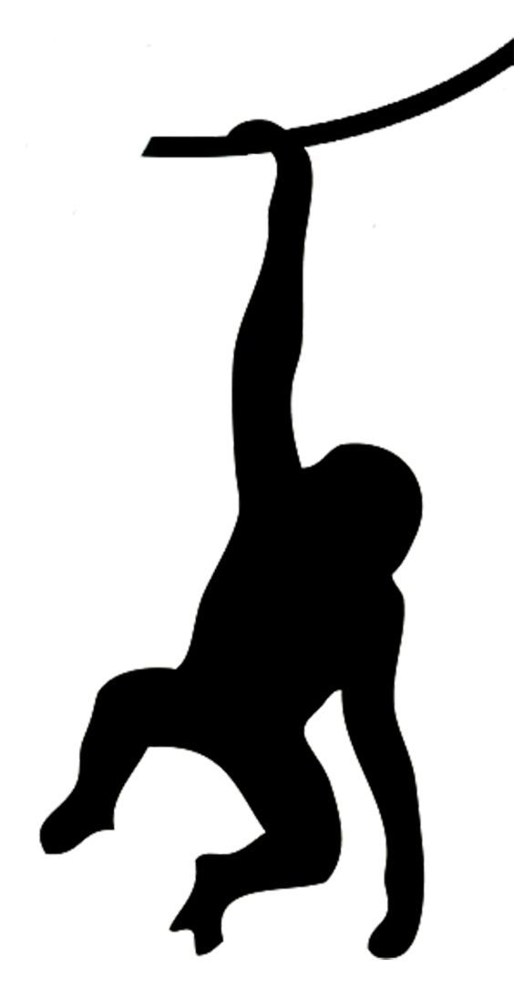 564x1086 Silhouette Of Monkey Baby Shower Silhouette