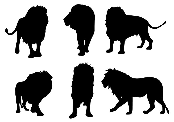 700x490 Free Lion Silhouette Vector