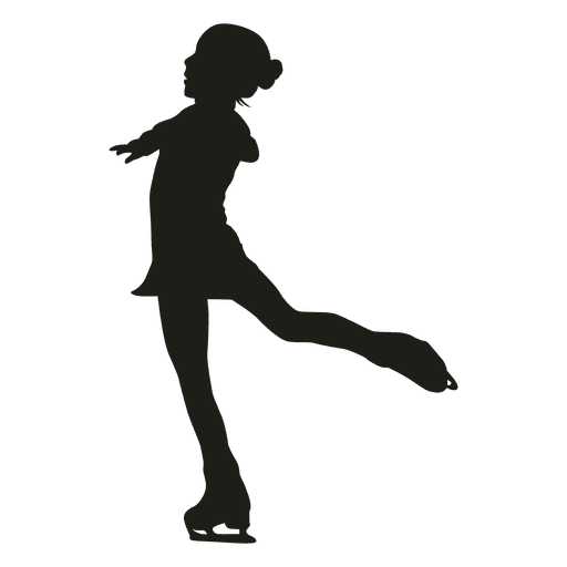 512x512 Little Girl Figure Skating Silhouette