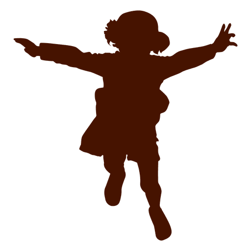 512x512 Little Girl Flying Silhouette