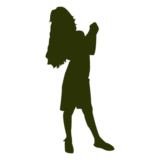 512x512 Little Girl Posing Silhouette