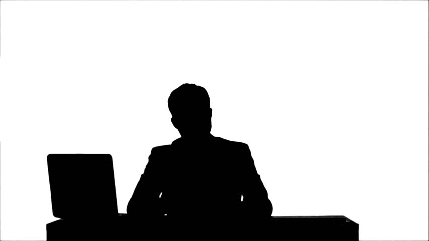 852x480 Silhouette Angry Boss With Female Worker In Office Stock Footage