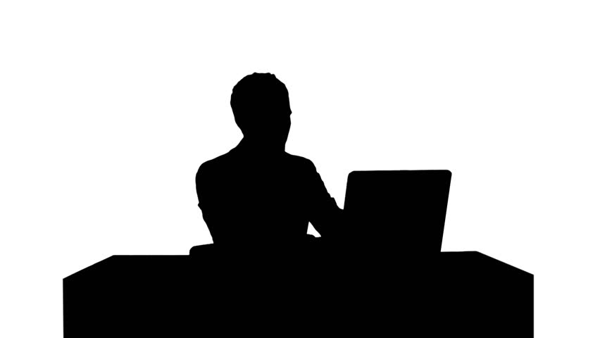 852x480 Silhouette Tired Man Reading A Book In A Library Stock Footage