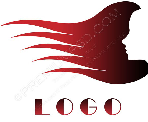 583x480 Vector Hair Silhouette Logo Icon