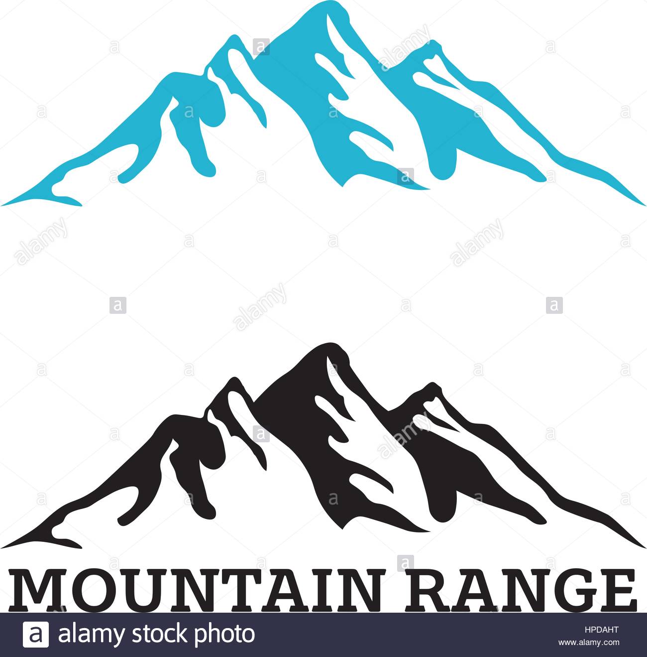 1300x1319 Company Logo Template With Mountain Range Silhouette Stock Vector