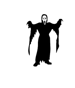 255x300 Lounge Vinyl Wall Art Quote Scream Silhouette Halloween Mask Ebay