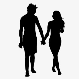 261x261 Couple Silhouette, Lovers, Sketch, Couple Vector Png And Vector