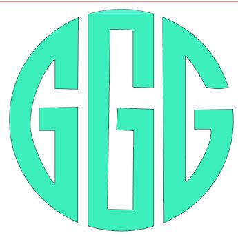 345x354 Letter b circle monogram file for silhouette by coralcharmboutique