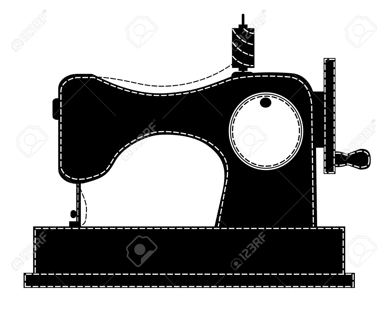 1300x1078 Silhouette Of The Sewing Machine Clipart Station