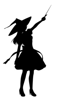 255x340 Free Cliparts Silhouette, Girl, Magic