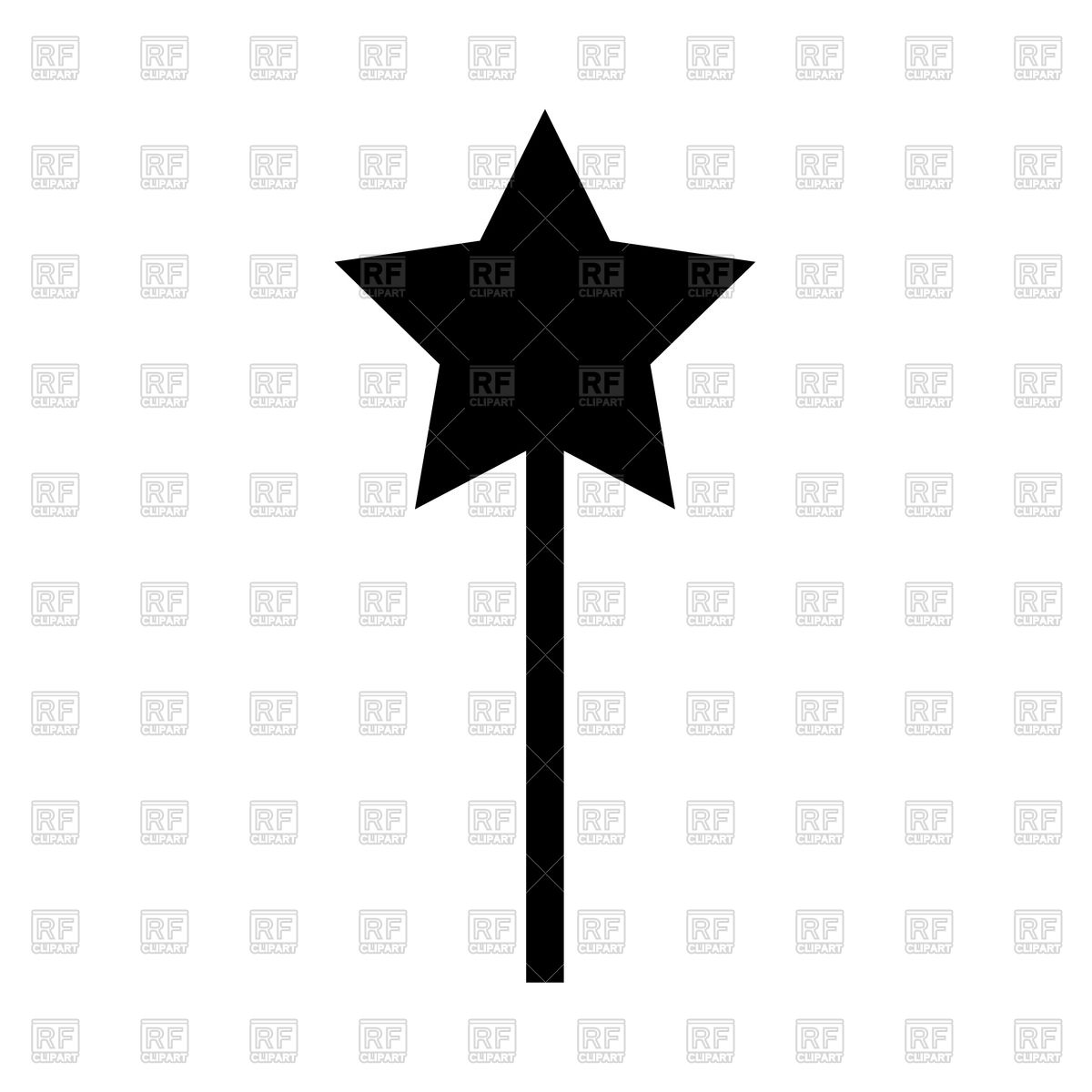 1200x1200 Magic Wand Silhouette Royalty Free Vector Clip Art Image