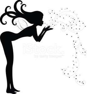 278x299 Fairy Blowing Magic Pixie Dust Stock Vectors