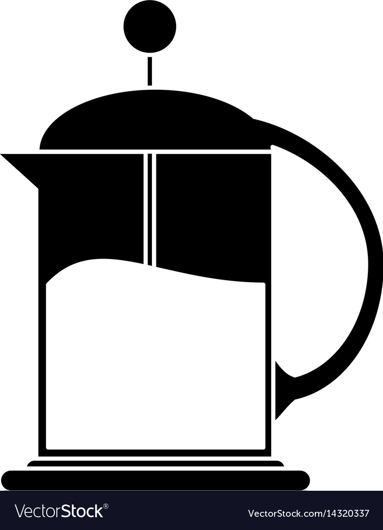 781x1080 French Press Coffee Maker Pictogram Royalty Free Vector 1 Cup