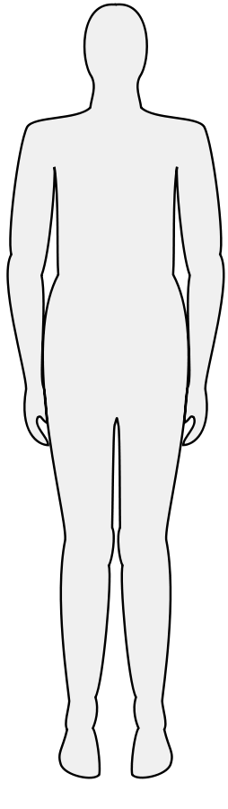 254x900 Male Body Silhouette Png Clip Arts For Web