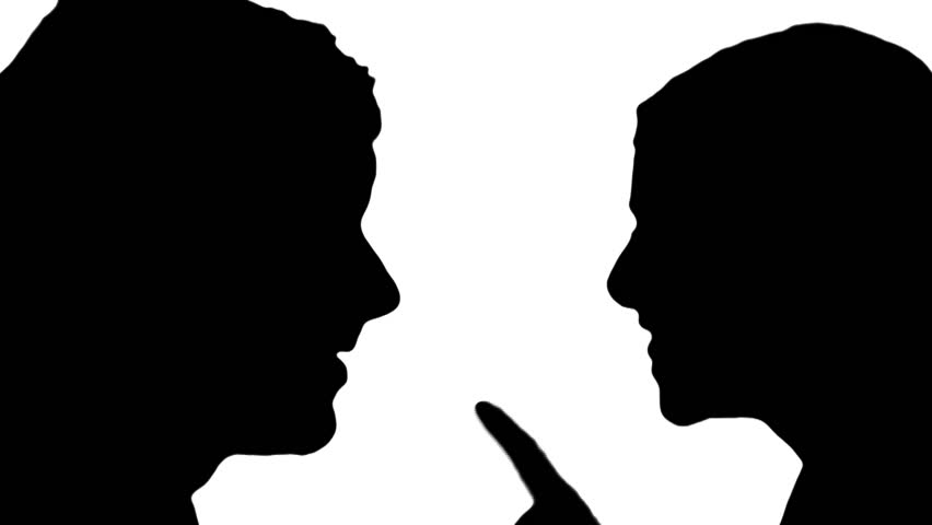 852x480 Man And Woman Argue In Silhouette