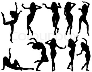 320x251 Vector Silhouettes Man And Women, Isolated On White Stock Vector