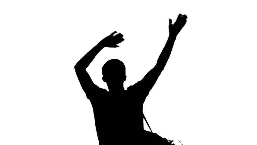 852x480 A Silhouette Of A Dancing Man. Stock Footage Video 16899010