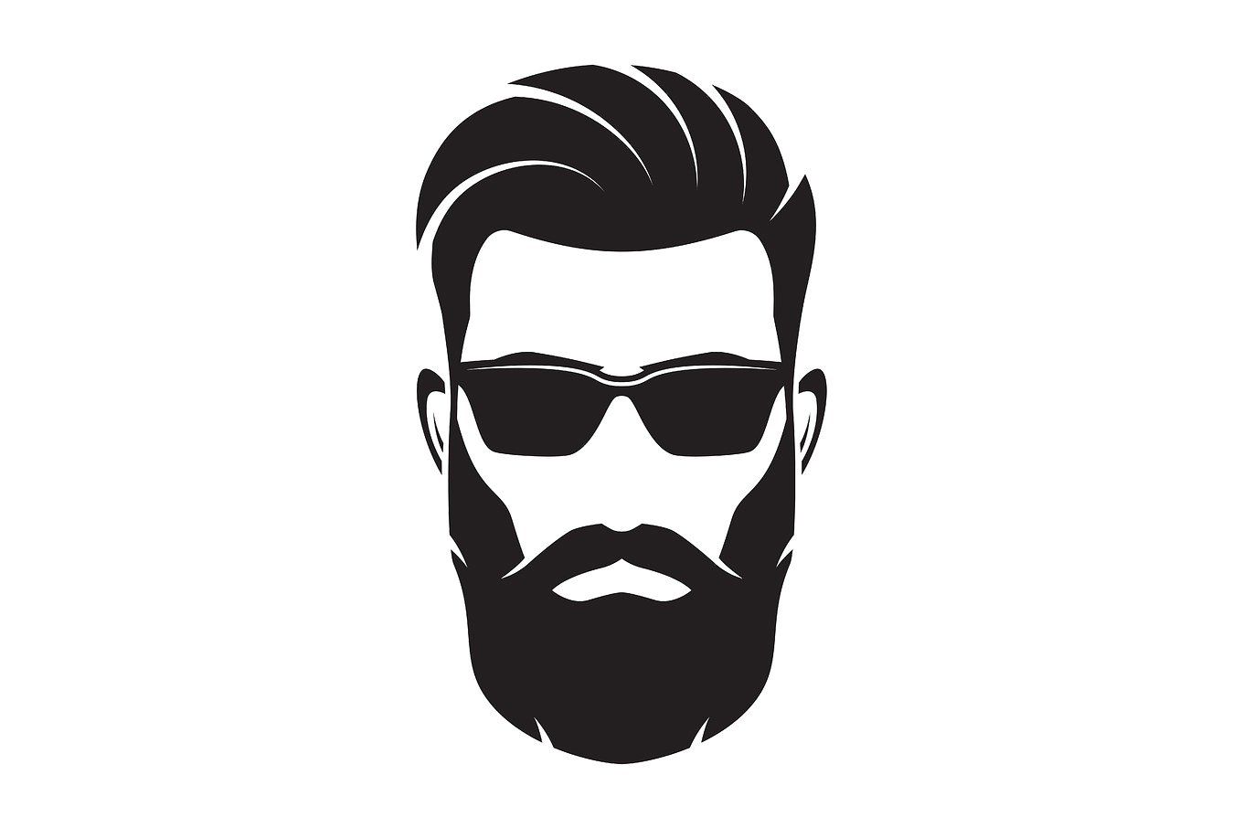 1360x906 Bearded Men Face, Hipster Character. Vector Illustration Man Faces
