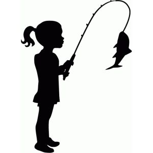 300x300 Little Girl Fishing Clipart