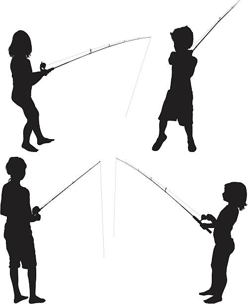 500x612 Clipart Silhouette Of Girl Fishing