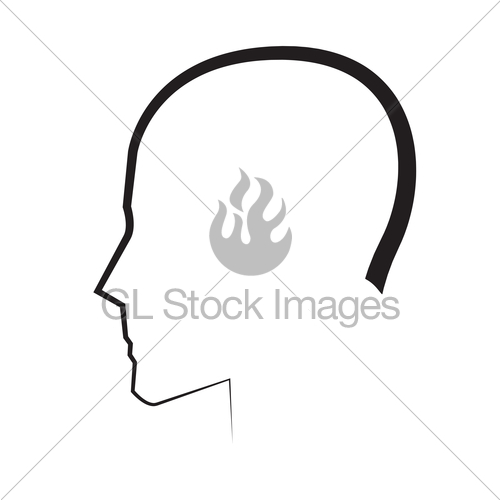 500x500 Silhouette Man Head Gl Stock Images