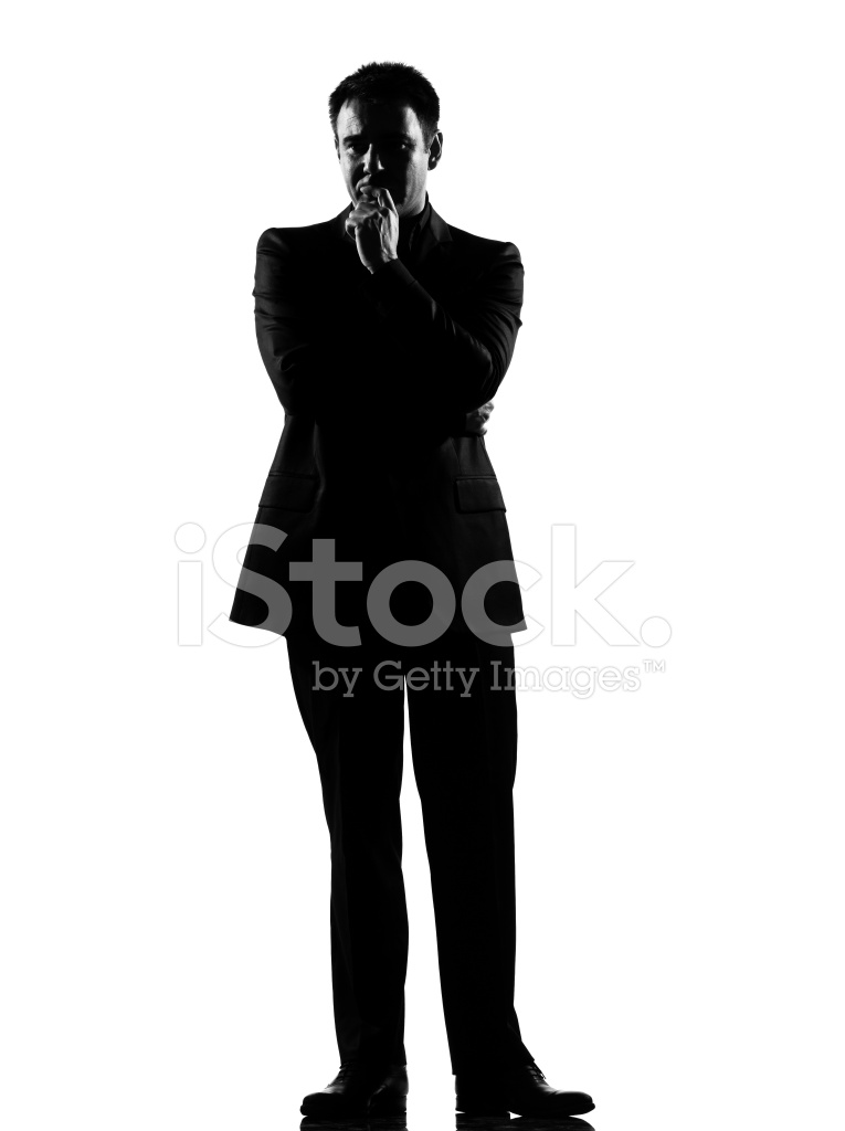 765x1024 Silhouette Man Thinking Pensive Full Length Stock Photos
