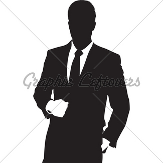 325x325 Silhouette Of Man In Suit Gl Stock Images