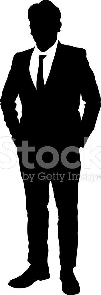 353x1024 Confident Man In Suit And Tie Stock Vectors