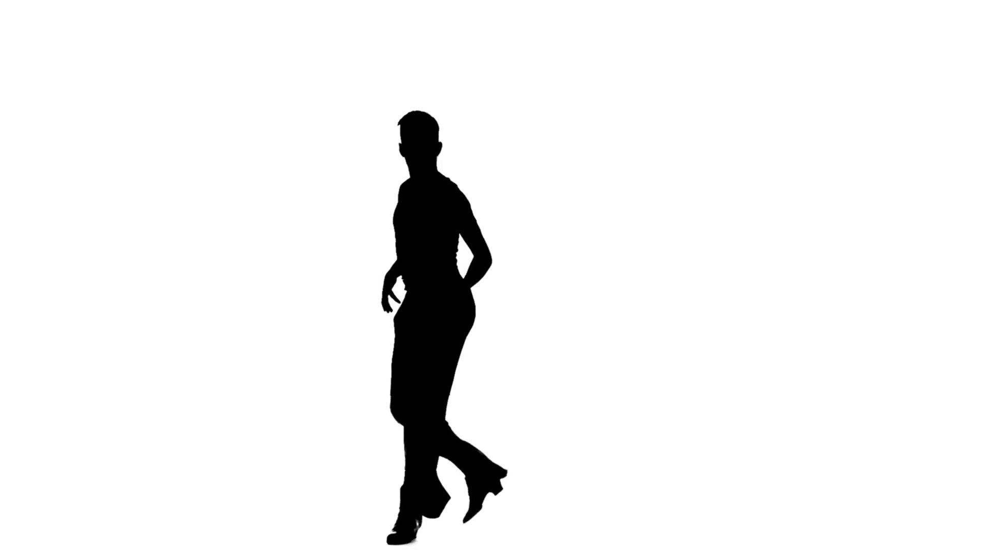 1920x1080 Silhouette Man Is Dancing Elements Of Ballroom Dance, Slow Motion