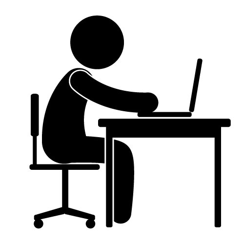 500x500 Clipart Silhouette Man In A Office Png