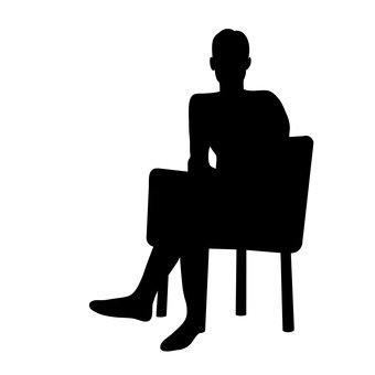 Silhouette Man Sitting at GetDrawings | Free download