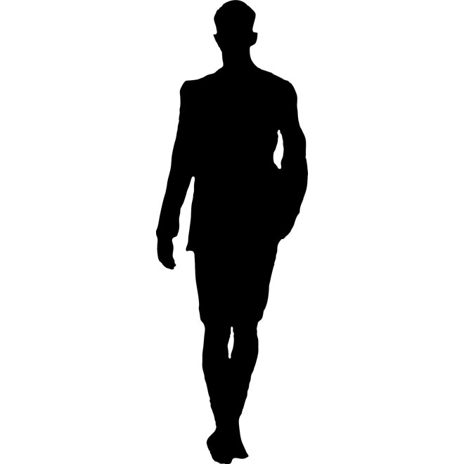 660x660 Man Walking Vector Image