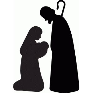 300x300 Silhouette Design Store Nativity Mary Holding Baby Jesus Cricut