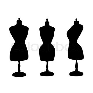 320x320 Mannequin Silhouette With Wings. Vector Illustration Isolated