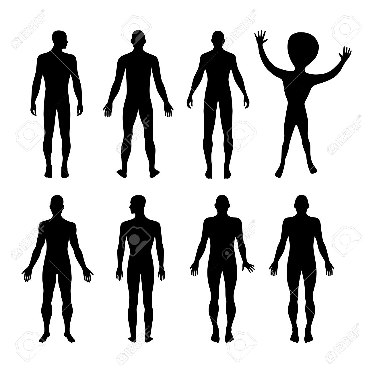 1300x1300 Clipart Male Silhouette Front Collection
